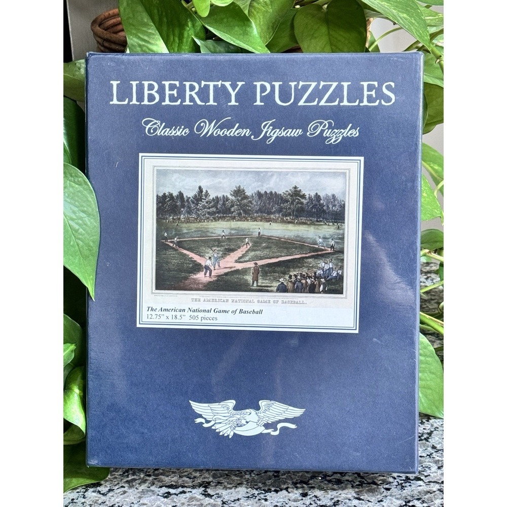 NEW Liberty Puzzles Wooden Jigsaw American BASEBALL- 505 Pieces NIB Sealed